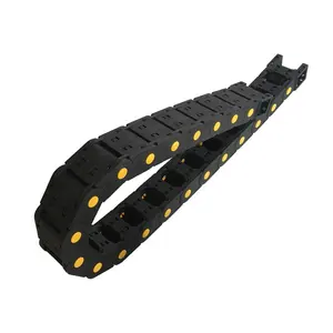 25 Series cnc plastic silence type protective bridge cable drag chain PA66 wires carrier