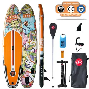 Geetone Flower New Design 11 Feet Inflatable SUP Stand Up Paddle Boards Set Foldable ISUP With Accessories Portable Surfboard