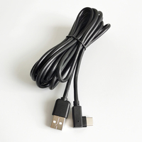 Kabel Data Sudut 90 Derajat 3M Kustom, Sudut Kiri/Kanan Usb Tipe C Kabel Pengisi Daya Tipe C Usb