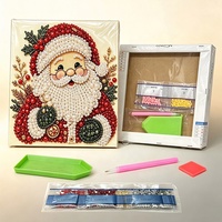Kit d'art de peinture au diamant et perles DIY pour Noël avec cadre, décoration murale de Noël pour la maison, cadeau de peinture aux perles