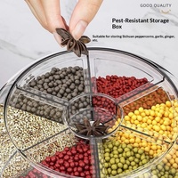 Boîte à riz à six compartiments, anti-insectes et anti-humidité, en plastique alimentaire, capacité 12L, design moderne