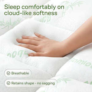 <span class=keywords><strong>Surmatelas</strong></span> ChamXue en fibre de bambou teinte en fil exclusif, rafraîchissant et épaissi, 800 g/m², doux toutes saisons - Product Image 2