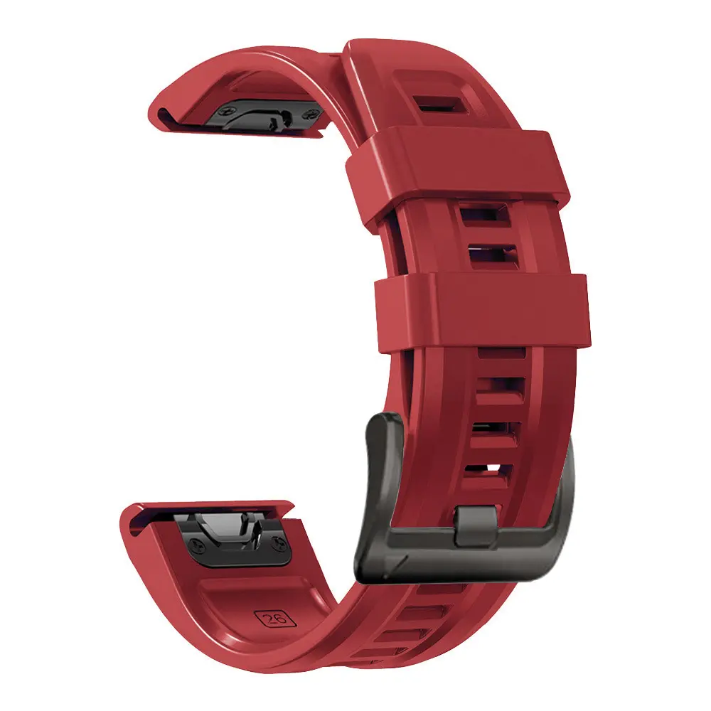 Gran oferta, correa de reloj de pulsera para Garmin Fenix7, hebilla de acero ordinaria, correa de silicona de liberación rápida, 22mm, 26mm