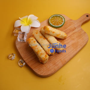 Filetes de pescado con sabor a queso empanado crujiente, solución de servicio de alimentos OEM, tiras de mariscos IQF Halal congelados - Product Image 2