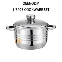 Casseroles de cuisine bon marché cuisson chinoise multifonction ensembles de casseroles antiadhésives en acier inoxydable pour la cuisson