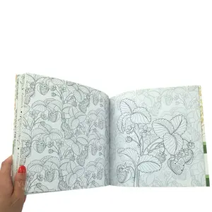 싼 공장 가격 주문 덮개 및 안쪽 그림 책 softcover mandalas 그림물감 책 성인