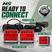 Nouveau feu arrière LED 12V pour camion HSSH, 50 SMD rouge IP68K pour camion lourd, remorque, semi-remorque