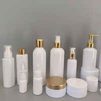 Luxe Personnalisable 10ml à 1000ml PET En Plastique Cosmétique Nettoyant Pour Le Visage Shampooing Bouteille Soins De La Peau Corps Nettoyant Lotion Bouteille Pot Ensemble