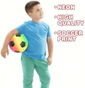 Ballons de plage pour enfants, jouets rebondissants non toxiques, 8,5 pouces, ballon de football arc-en-ciel - Product Image 5