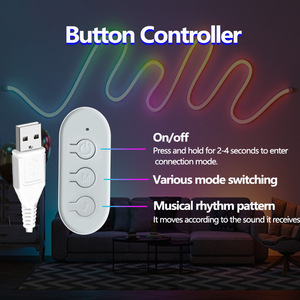 Thông minh RGB <span class=keywords><strong>LED</strong></span> Strip ánh sáng USB linh hoạt cuttable điện áp thấp Silicone Scroll hiệu ứng dòng chảy óng ánh Neon ws2811 Đồng - Product Image 5