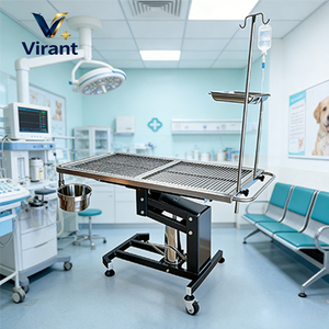 Mesa Quirúrgica Veterinaria Hidráulica de Acero Inoxidable con Soporte para Vía Intravenosa y Cuenco para Operaciones y Diagnóstico en Hospitales Veterinarios - Product Image 2