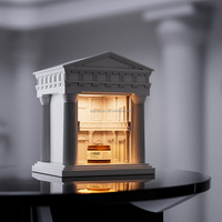 Lampe de cire fondante en gypse au design de temple nordique personnalisable pour la décoration de la maison et les activités de fête.