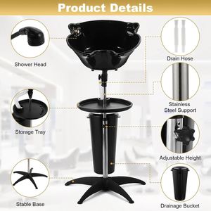 Lavacabezas Portátil para Peluquería, Lavabo de Lavado Trasero para Barbero, Equipo de Salón de Belleza - Product Image 2