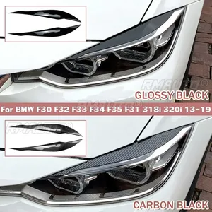ฝาครอบไฟหน้าคาร์บอนไฟเบอร์ 2 ชิ้น สำหรับตกแต่งรถยนต์ BMW F30 F32 F33 F34 F35 F31 318i 320i ปี 2013-2019 - Product Image 2