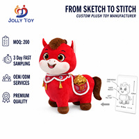 Fabricant en gros de jouets en peluche personnalisés en forme de cheval de dessin animé, petits animaux en peluche mignons et doux pour machine à griffes