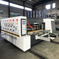 Mesin Pencetak Flexo Slotter Die Cutter Otomatis untuk Karton Bergelombang dengan Sistem Pengumpanan Tepi Otomatis dan Tinta Berbasis Air untuk Kotak Karton