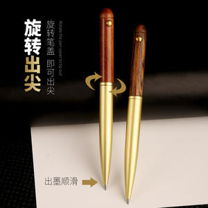 Stylo gel en bois Originality Superior Fait à la main Écologique Original Turning <span class=keywords><strong>Rotring</strong></span> Masterpiece Wood Pen avec kits de marquage en laiton - Product Image 4