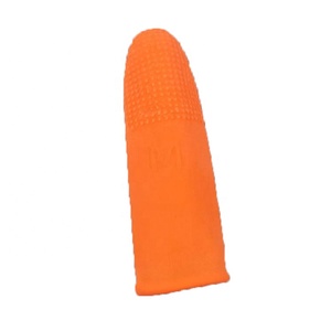 Hoge kwaliteit oranje antislip ESD latex vingertopbeschermers (wegwerpbaar) - Product Image 2