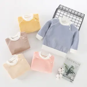 Ensemble 2 pièces/ensemble de vêtements pour bébé, body solide en coton côtelé à manches longues, hauts et pantalons pour bébé, ensemble de vêtements de survêtement 2 pièces