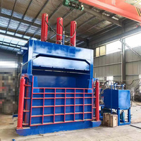 Presse à balles verticale compacte pour vêtements, carton plastique, bouteilles PET, coton – Machine de compression hydraulique à vendre