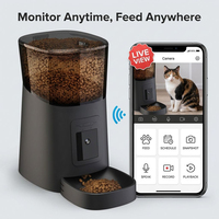 Distributeur automatique de nourriture pour animaux de compagnie intelligent avec application WiFi Tuya 6L, angle réglable, caméra 1080P, pour chats et chiens