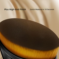 Pinceaux de maquillage Magic Foundation à poils doux 55, logo personnalisé, manche en ABS, pinceau pour le visage, le blush, la poudre et le fond de teint