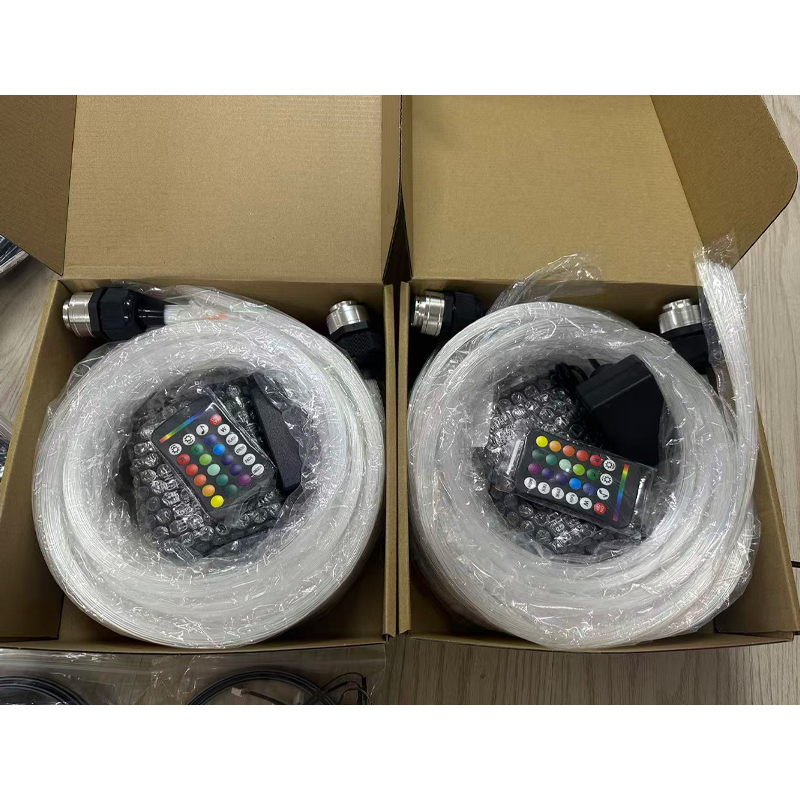 Car Starry Sky Light Auto Home Fiber Optic Lights Atmosphere Lamp Music Control Ceiling Lights RGB 12W 1/2 Interface 8Color LED