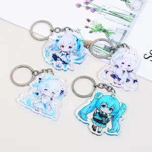 2024 Custom Acrylic Keychain Standee Wedding Customised Clear Printed Anime Glitter Acrylic Charm