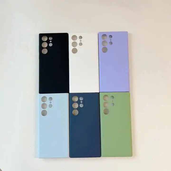Caixa do telefone para Samsung Galaxy S22 23 Plus Ultra à prova de choque capa de telefone celular casos simples cor macia silicone protetora