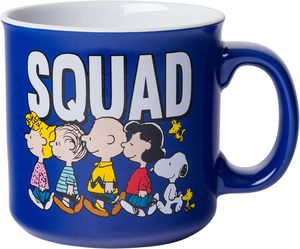 Đội Hình Đậu Phộng trâu bạc có tính năng Sally Linus Charlie Nâu Lucy Snoopy và Woodstock gốm cắm trại cốc 20 ounce - Product Image 1