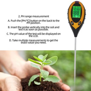 Sensore per Piante 4-in-1, Tester Digitale del Suolo, Misuratore di <span class=keywords><strong>pH</strong></span>, Temperatura, Umidità e Luce, Materiale ABS, Garanzia di 1 Anno per Giardino e Fattoria - Product Image 3