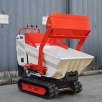 Chinesischer Hersteller Mini-Raupenkipper 500kg Selbstladender Frontlader Kleiner Muldenkipper für Landwirtschaft Transport Heben