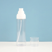 Vente en gros de bouteilles cosmétiques en PET personnalisées flacons à pompe transparents à brume fine et à lotion avec bouchon sans poussière