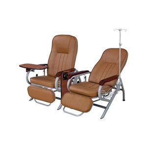 Chaise <span class=keywords><strong>de</strong></span> transfusion électrique luxueuse et confortable pour hôpital, réglable, pliable, avec panier et <span class=keywords><strong>table</strong></span> repas intégrée - Product Image 1