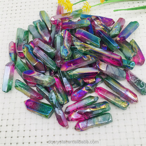 Pha Lê Aura Rõ Ràng Thạch Anh Thanh Điểm Đa Màu Rõ Ràng Điểm Đánh Bóng Màu Hồng Aura Mạ Điện Pha Lê Điểm Cho Whosale - Product Image 5