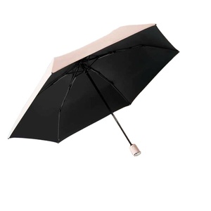 Parapluie pliant en trois sections, ultra-léger, entièrement automatique, en tissu pongé moderne, 8 baleines, protection solaire et pluie, imprimé à motifs - Product Image 1