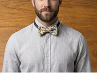 Nœud Papillon en Coton à Imprimé Floral, Personnalisable, pour Hommes, Idéal pour Mariages et Tenues Décontractées Quotidiennes