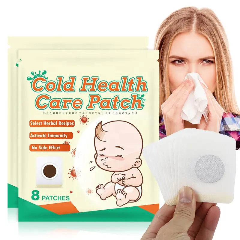 private label 8 patches cough nose discomfort relief cold health care patch products for sub-health people