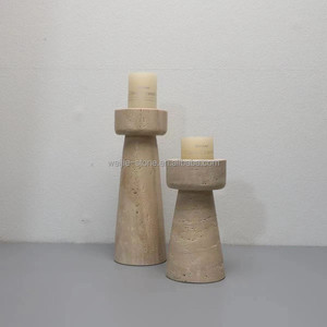 شمعدان كرة عربية رمضانية مبخرة خشبية رخامية من الحجر الجيري شمعدان - Product Image 5
