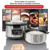 Cuisinière à riz électrique multifonctionnelle à induction IH de qualité industrielle, 18 L, 3500 W, haute efficacité, pour les entreprises de restauration