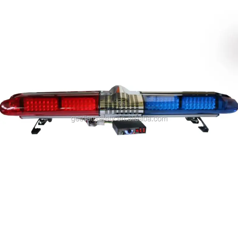 Semaforo 120cm 108LED 12V tetto rosso blu led stroboscopico barra luminosa di avvertimento con altoparlante a sirena per veicolo delle forze dell'ordine