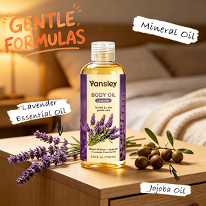 Huile corporelle hydratante et réparatrice Yansley pour peaux sèches, enrichie en huile de coco, huile essentielle de lavande, massage apaisant - Product Image 4