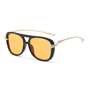 Jete Nuovo Modello 2509 Occhiali da Sole Polarizzati UV400 con Montatura Quadrata Completa, Elegante Montatura in Plastica Annodata, Versatile Protezione Solare Retrò - Product Image 1