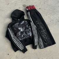 Survêtement rétro de style streetwear 100% coton personnalisé en usine - Avec impression et broderie, entièrement personnalisable
