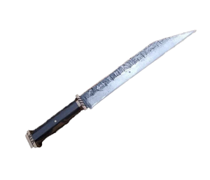 มีดแคมป์ปิ้งไวกิ้ง AXES KNIVES เหล็กกล้าคาร์บอนสูง เคลือบผงสีดำ ใบมีดเกรดอุตสาหกรรม ด้ามจับทำจากเขาสัตว์ ขนาด 9.5 ซม. - Product Image 1