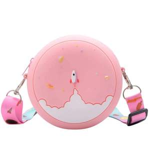 Mochila de silicona con diseño de Donut con logotipo personalizado 2025, nueva mochila escolar ligera a la moda, diseño bonito para niños, juguete de regalo - Product Image 1