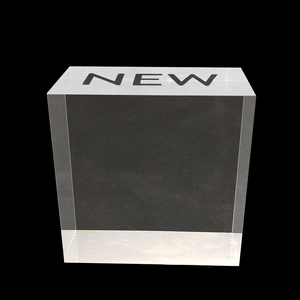 Acrílico bloque de cristal joyería cosméticos pantalla rack reloj base - Product Image 4