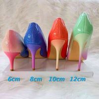 Nouvelle Collection 2026 – Escarpins Élégants à Talons Aiguilles et Bout Pointu Couleur Néon Holographique pour Femme, Idéals pour Fêtes, Mariages et Clubs