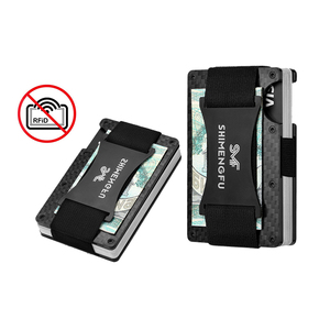 <span class=keywords><strong>Portafoglio</strong></span> da uomo minimalista sottile in fibra di carbonio in metallo <span class=keywords><strong>porta</strong></span> <span class=keywords><strong>carte</strong></span> in alluminio corto RFID blocco <span class=keywords><strong>porta</strong></span> <span class=keywords><strong>carte</strong></span> di cotone - Product Image 1