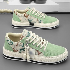 Zapatos para Caminar Antideslizantes para Hombre, Ligeros, con Amortiguación EVA, Casuales para Exteriores, con Cordones, Plataforma, Suela Gruesa, Estilo Espadrilles Deportivas - Product Image 1